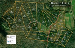 tract layout map for Rolling Hills Tract 10, 7.27 acres for sale in Wayne County, Kentucky